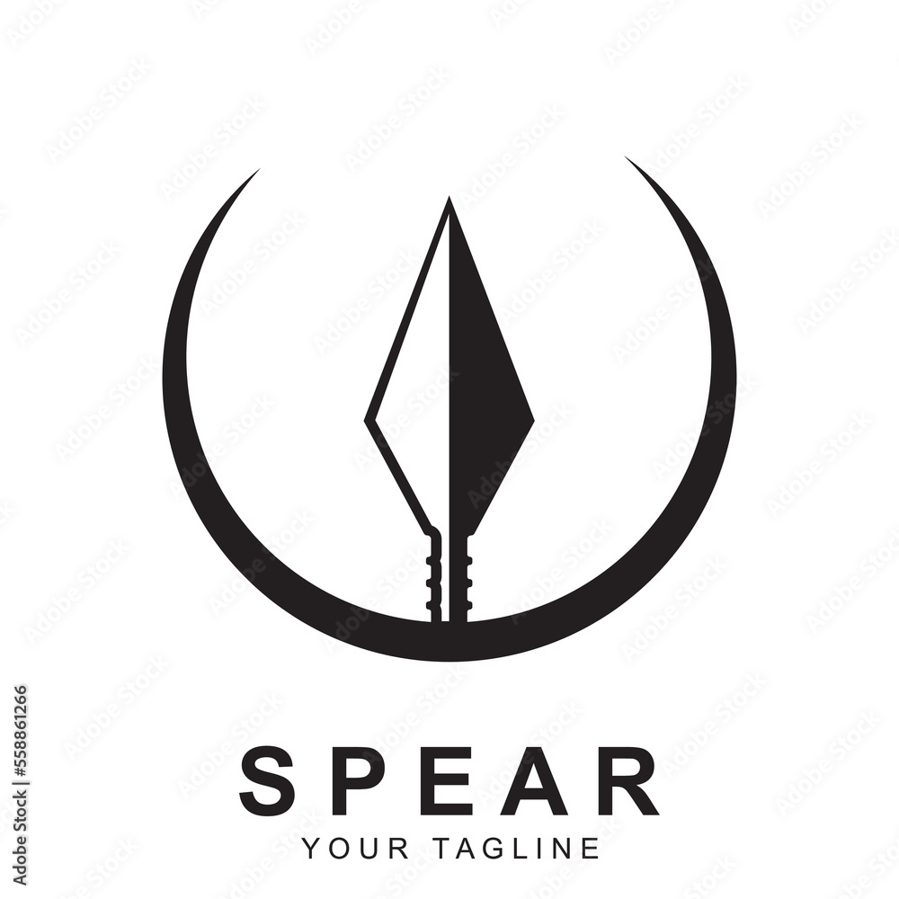 spear logo vector with slogan template spear logo vector with slogan template
