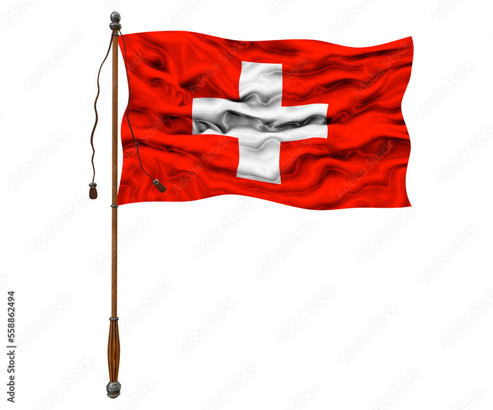 National flag of Switzerland. Background with flag Flag Switzerland National flag of Switzerland. Background with flag Flag Switzerland