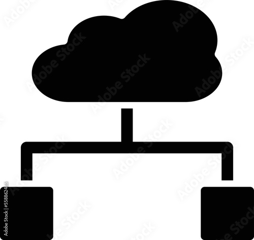 Cloud Database Vector Icon
