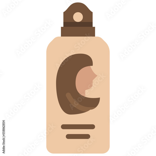 hairspray flat icon