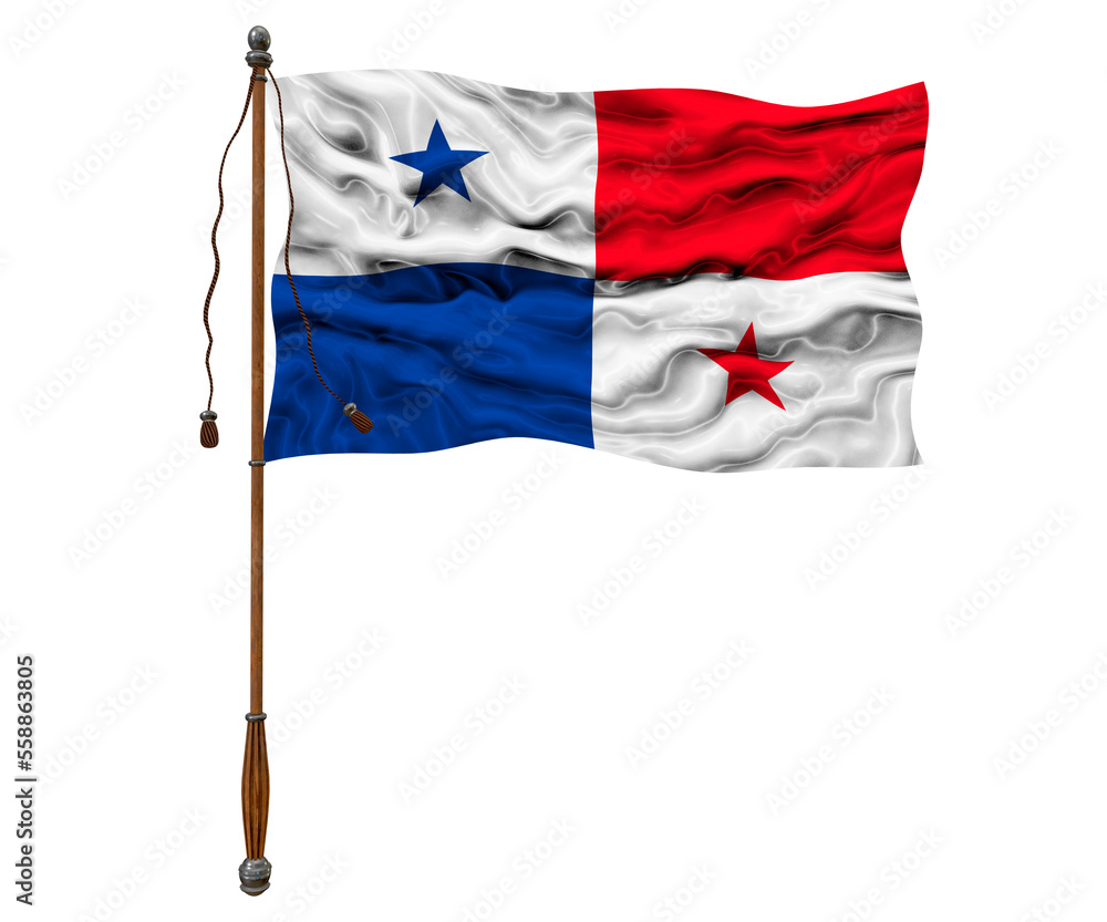 National flag of Panama. Background with flag of Panama. National flag of Panama. Background with flag of Panama.
