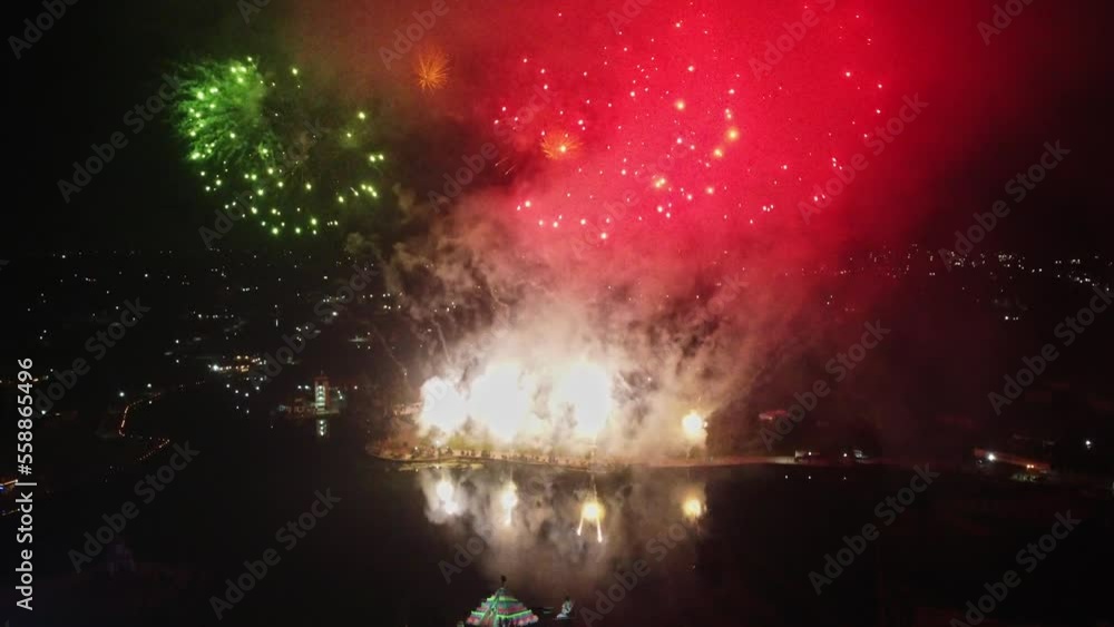 Fireworks show 4K video. New year celebration or 4th July concept video. Fireworks view from below. Panning motion.
Fireworks show 4K video. New year celebration or 4th July concept video. Fireworks view from below. Panning motion.