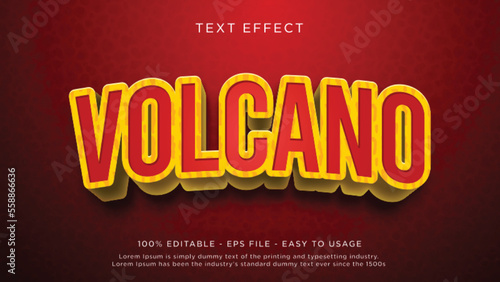 Volcano 3d bold text style effect