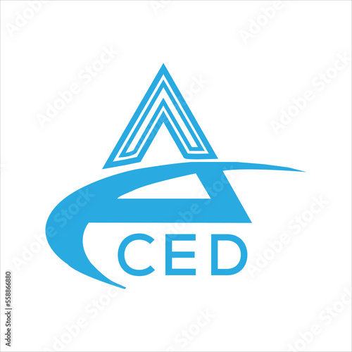 CED letter logo. CED blue image on white background. CED Monogram logo design for entrepreneur and business. CED best icon.
