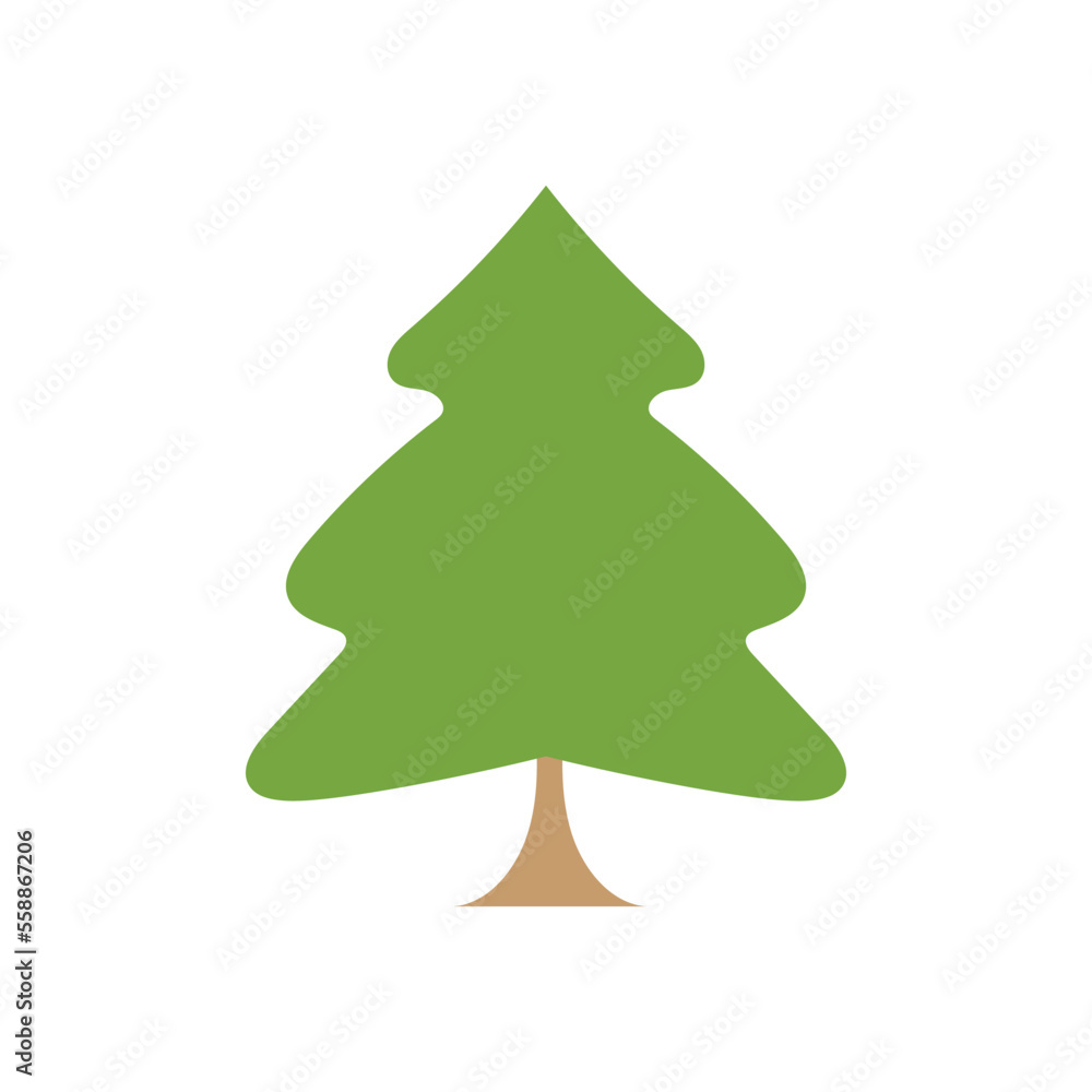 Fototapeta premium Pine tree icon design template illustration isolated