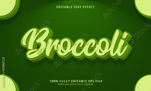 Broccoli text style editable text effect