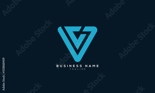 CV, VC, CA, AC, UA, AU, CC, A, Abstract initial monogram letter alphabet logo design