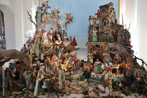 Obraz na płótnie Raito - Presepe della Chiesa di Santa Maria delle Grazie w salonie