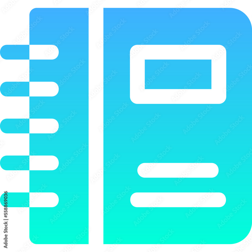 notebook flat gradient icon notebook flat gradient icon