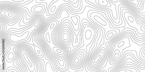 Topographic map background geographic line map with elevation assignments. Modern design with White background with topographic wavy pattern design.paper texture Imitation of a geographical map shades