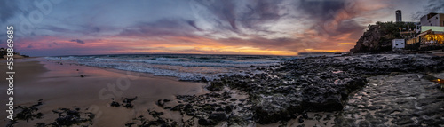 Morro Jable beach at the Atlantic on Fuerteventura in Spain