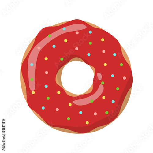 Vector doughnut isolated on white background