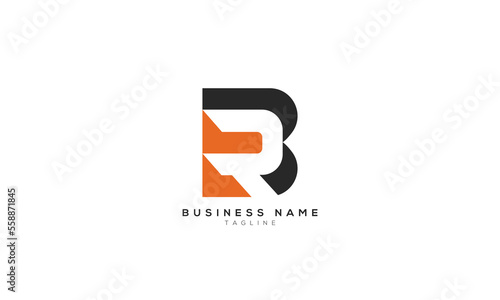 BR, RB, B, R, Abstract initial monogram letter alphabet logo design