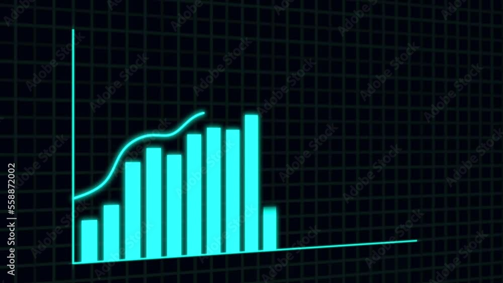 4K Animated Bar Graph with trendline 4K Animated Bar Graph with trendline