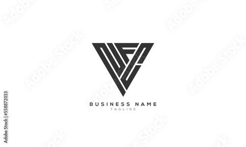 NFC, CNF, FNC, FCN, SFC, CSF, FSC, UFC, CUF, FCU, Abstract initial monogram letter alphabet logo design