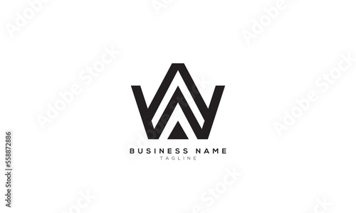 AW, WA, WW, W, WV, VW, WI, IW, Abstract initial monogram letter alphabet logo design