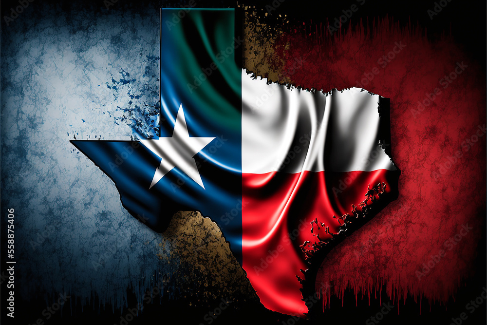 Texas map and flag illustration Stock Illustration Adobe Stock