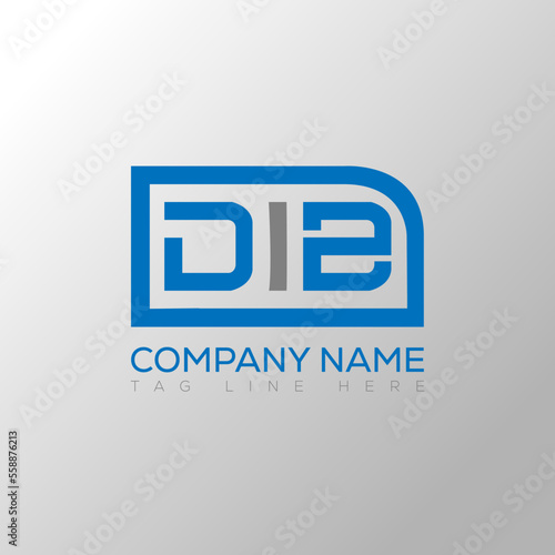 DIZ letter logo creative design. DIZ unique design.
 photo