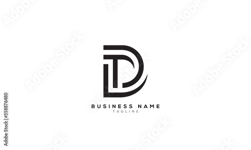 TD, DT, LD, DL, PD, DP, TL, LT, D, Abstract initial monogram letter alphabet logo design