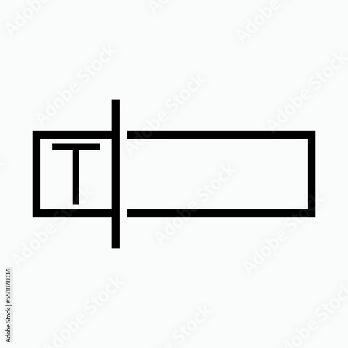 Type Text Here. Dialog Box, Typing Instruction Symbol.