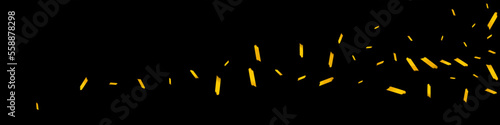 Gold Confetti Vector Transparent Panoramic