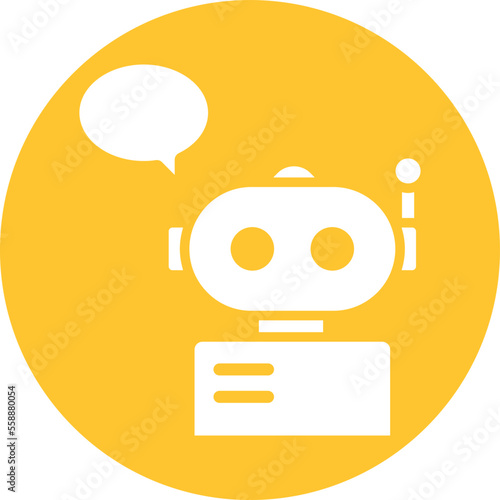 Robot Support Vector Icon
