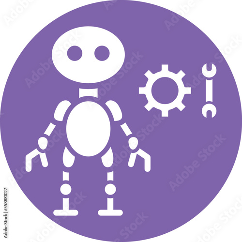 Robot maintenance Vector Icon 