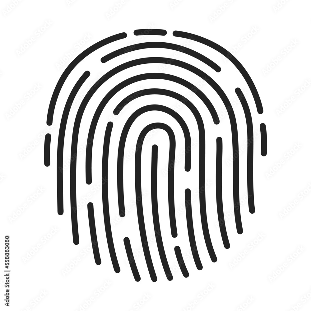 Fingerprint icon vector set. Dactylogram illustration sign collection. Security symbol. Password logo. Fingerprint icon vector set. Dactylogram illustration sign collection. Security symbol. Password logo.