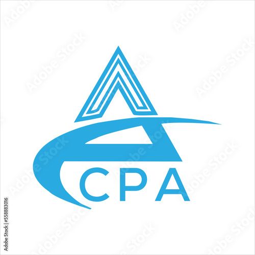 CPA letter logo. CPA blue image on white background. CPA Monogram logo design for entrepreneur and business. CPA best icon.
