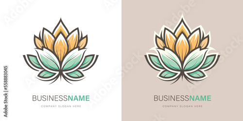 Logo entreprise lotus spa salon de beaut   massage relaxation