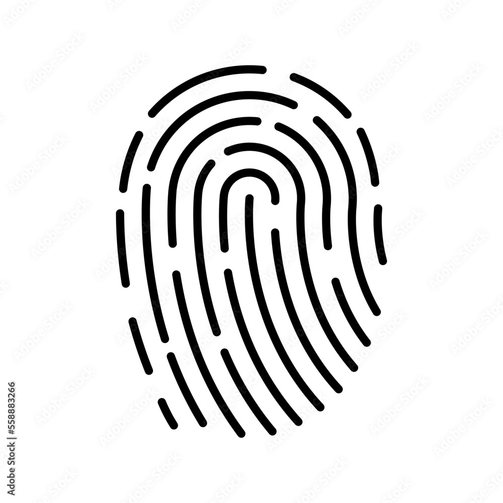 Fingerprint icon vector set. Dactylogram illustration sign collection. Security symbol. Password logo. Fingerprint icon vector set. Dactylogram illustration sign collection. Security symbol. Password logo.