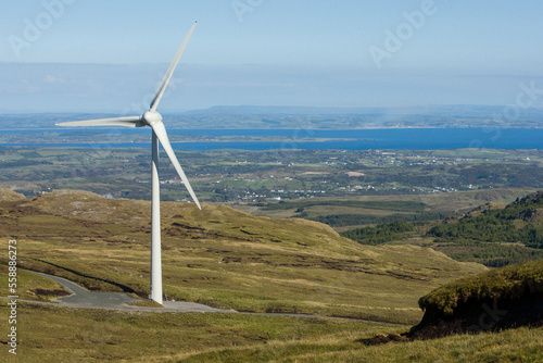 Wind turbines at the Killibegs wind site in Killibegs, Ireland. photo