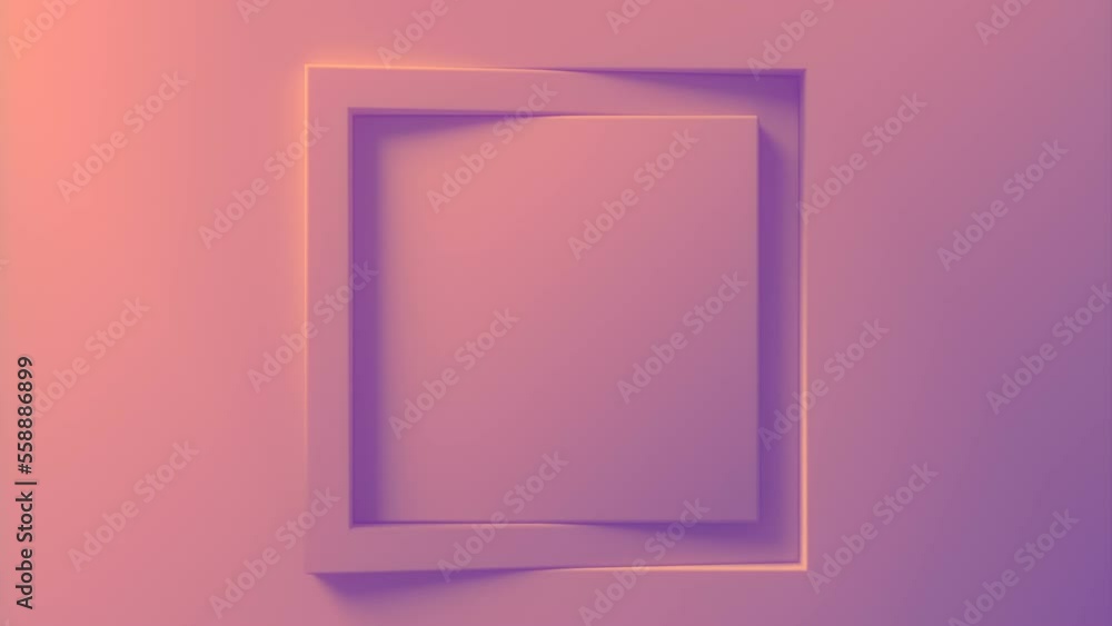Rectangular loop animation with a fancy gradient background. 3d rendering Rectangular loop animation with a fancy gradient background. 3d rendering