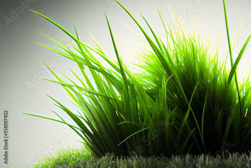 Makroaufnahme Gras im Garten , Generative KI