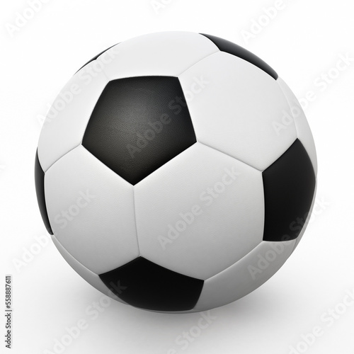 3d Render Soccer ball  clipping path 