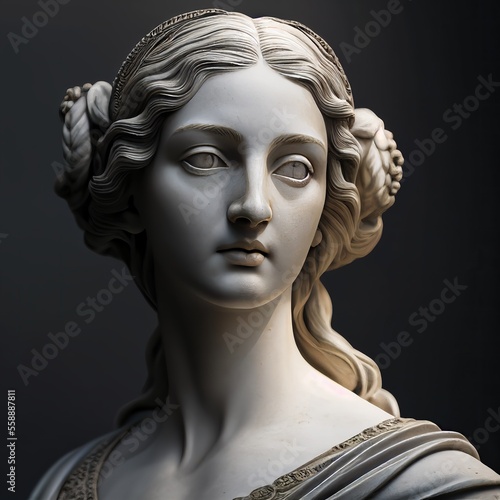 3d illustration statue of ancient Greek woman