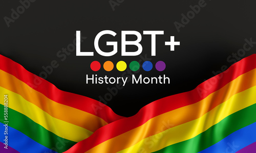 LGBTQ History month is observed each year in February, 3D Rendering