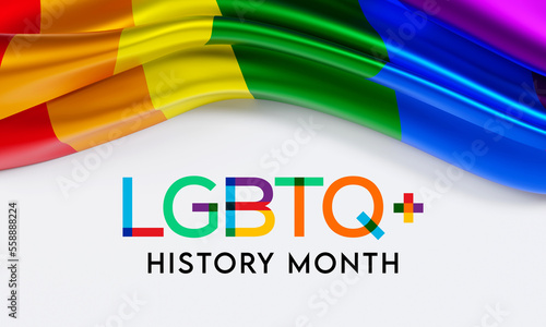 LGBTQ History month is observed each year in February, 3D Rendering