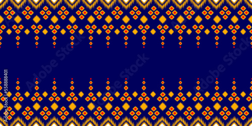 Geometric ethnic pattern seamless flower color oriental. seamless pattern. Design for fabric, curtain, background, carpet, wallpaper, clothing, wrapping, Batik, fabric,Vector illustration