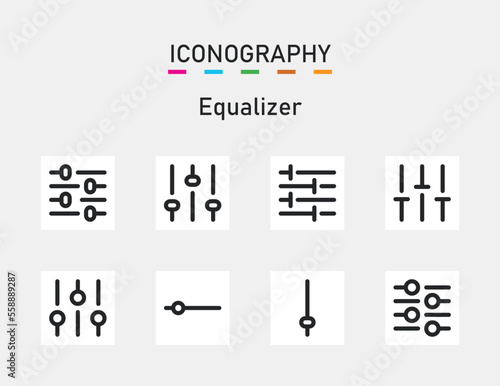 equalizer icons set