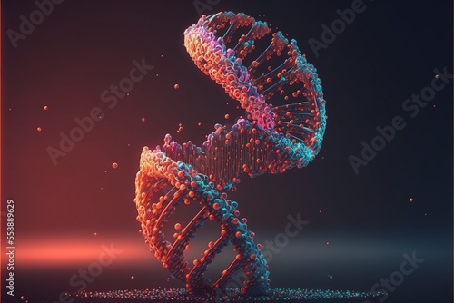 Digital illustration about DNA.