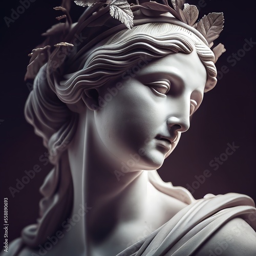 3d illustration statue of ancient Greek woman