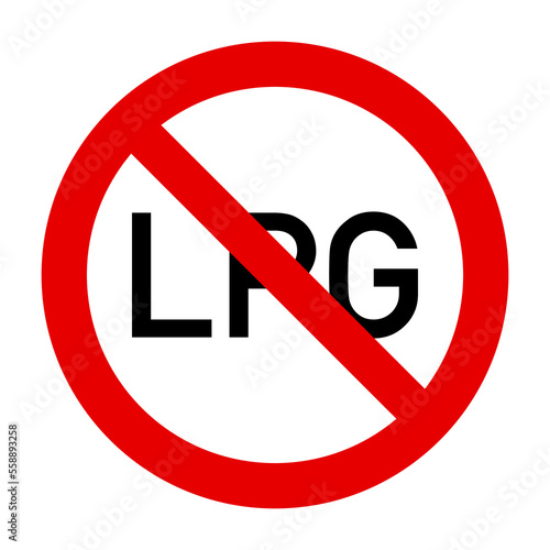 LPG und Verbotsschild