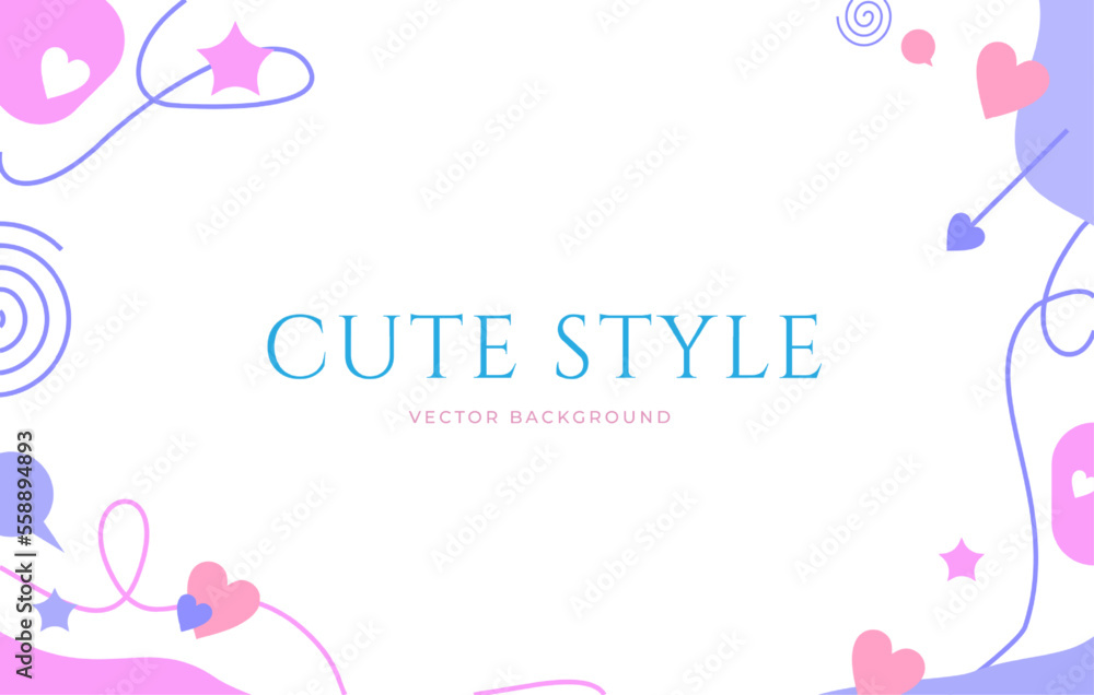 Background simple white with cute style