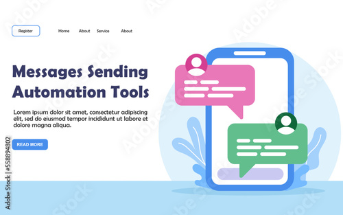 Forward your email automatically, automation tool, email marketing Web site landing page layout or banner template