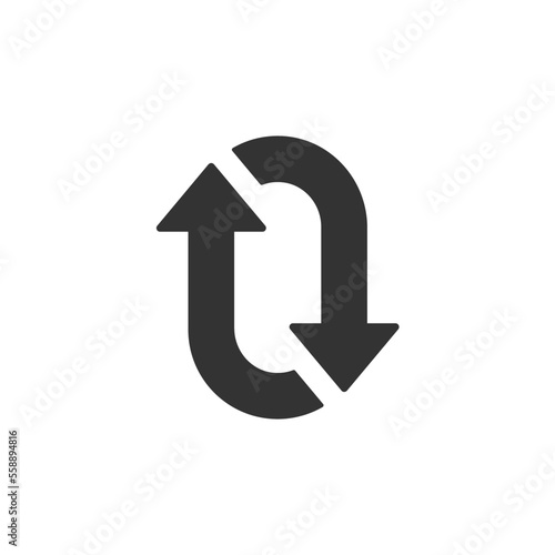 Clockwise icon. Multimedia symbol modern, simple, vector, icon for website design, mobile app, ui. Vector Illustration