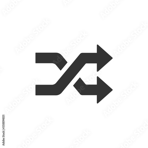 Shuffle icon. Multimedia symbol modern, simple, vector, icon for website design, mobile app, ui. Vector Illustration