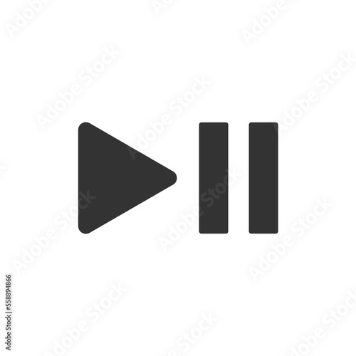 Play pause icon. Multimedia symbol modern, simple, vector, icon for website design, mobile app, ui. Vector Illustration
