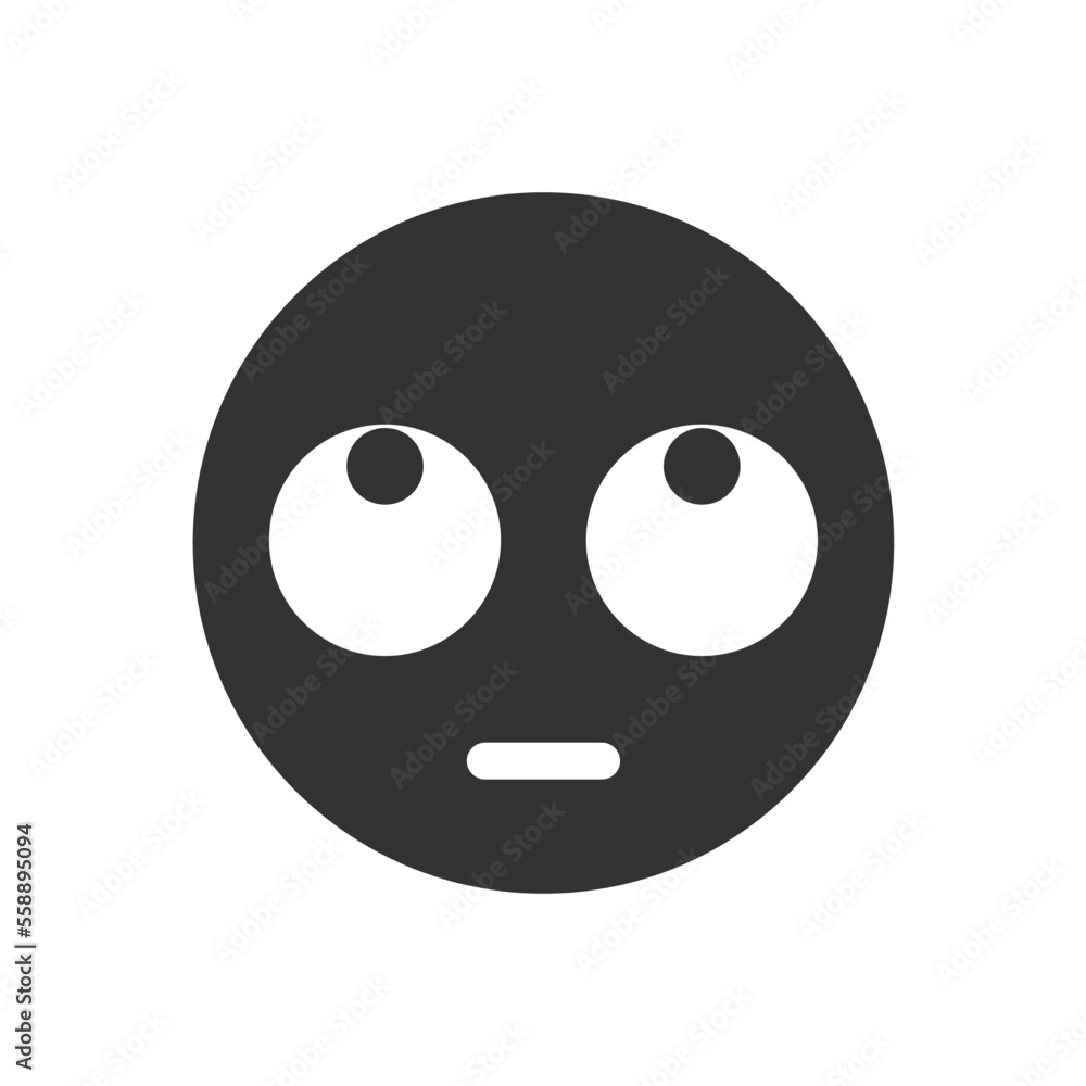 Face with rolling eyes emoji icon. Rolling eye emoticon symbol modern, simple, vector, icon for website design, mobile app, ui. Vector Illustration Face with rolling eyes emoji icon. Rolling eye emoticon symbol modern, simple, vector, icon for website design, mobile app, ui. Vector Illustration