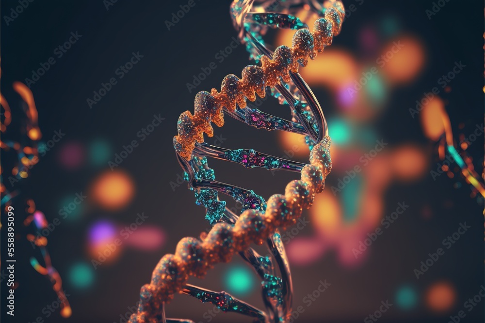 Digital illustration about DNA. Digital illustration about DNA.